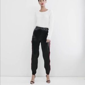 ASOS Tall cigarette pants in luxe satin